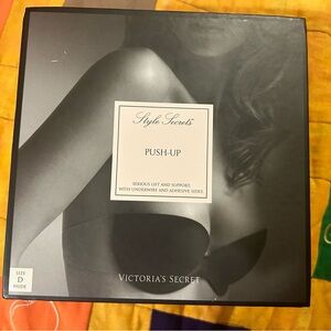 Victoria secret Size D strapless and backless. Worn once still sticky. Nude.